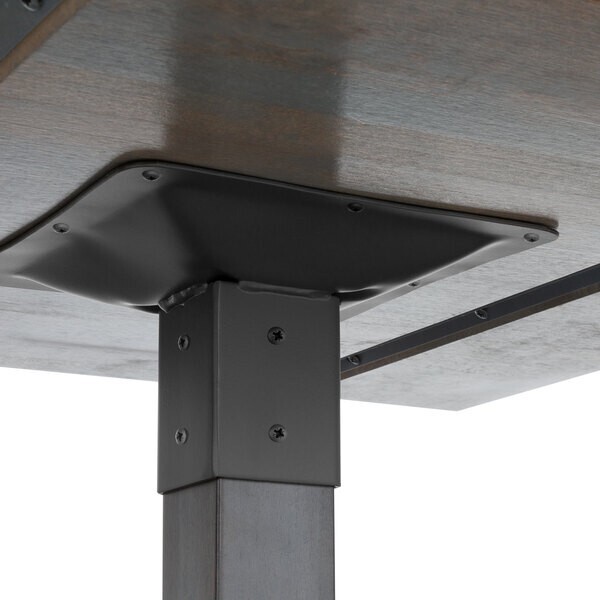 30" x 60" Rectangular Solid Wood Live Edge Restaurant Table Top in Gray Wood
