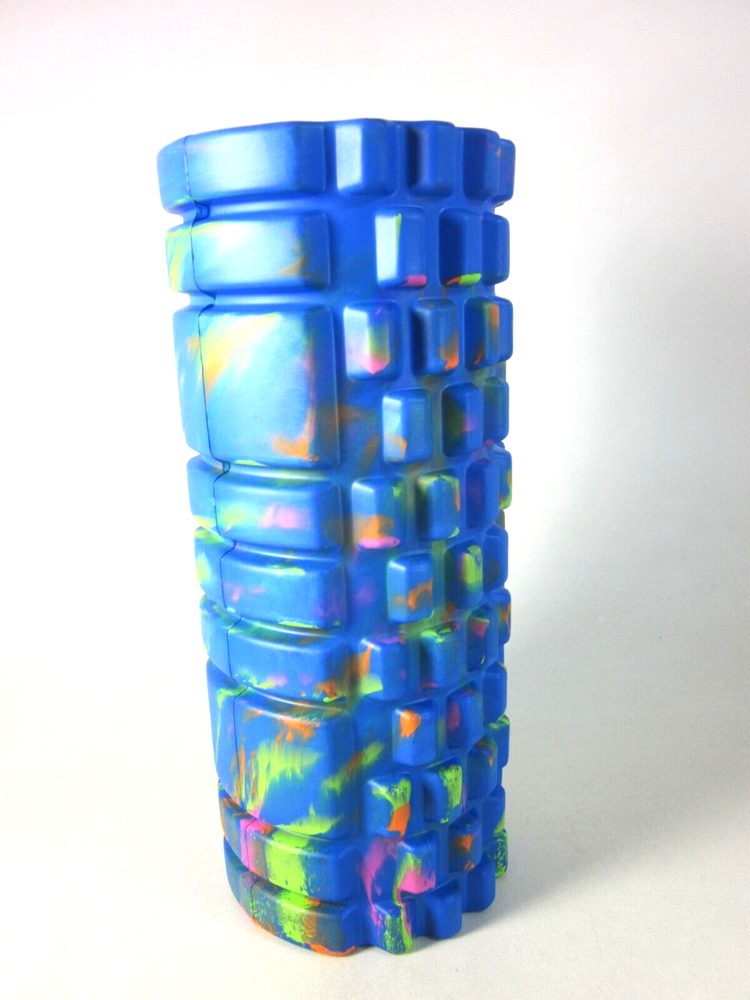 JBM FOAM ROLLER FOR DEEP TISSUE MASSAGE EXERCISE ROLLER,BLUE/MULTI,NEW