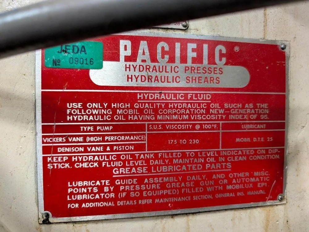 250 TON PACIFIC PRESSFORMER