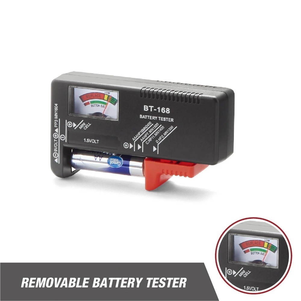 Universal AA AAA Battery Organizer and Storage Case with Power Tester for