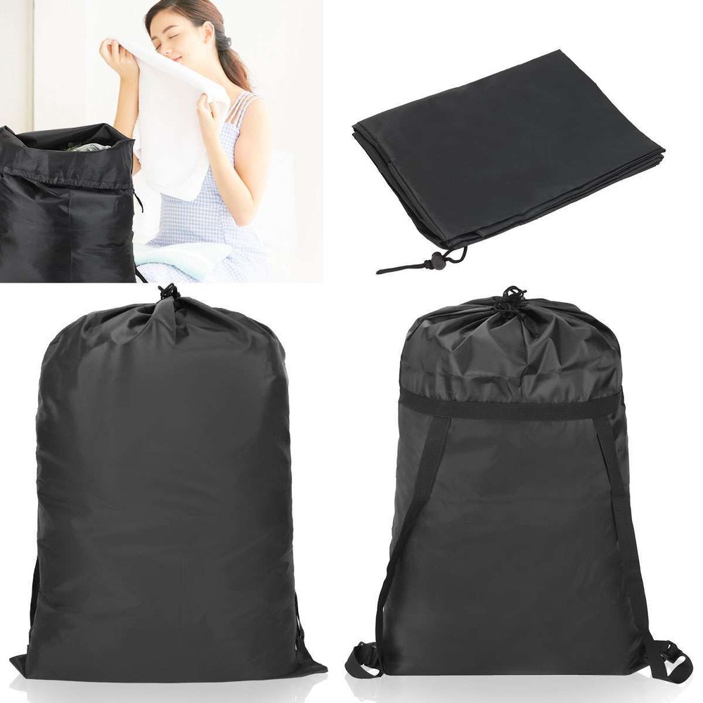 Large Laundry Bag Washing Clothes Storage Strap Heavy Duty Drawstring Adjustable