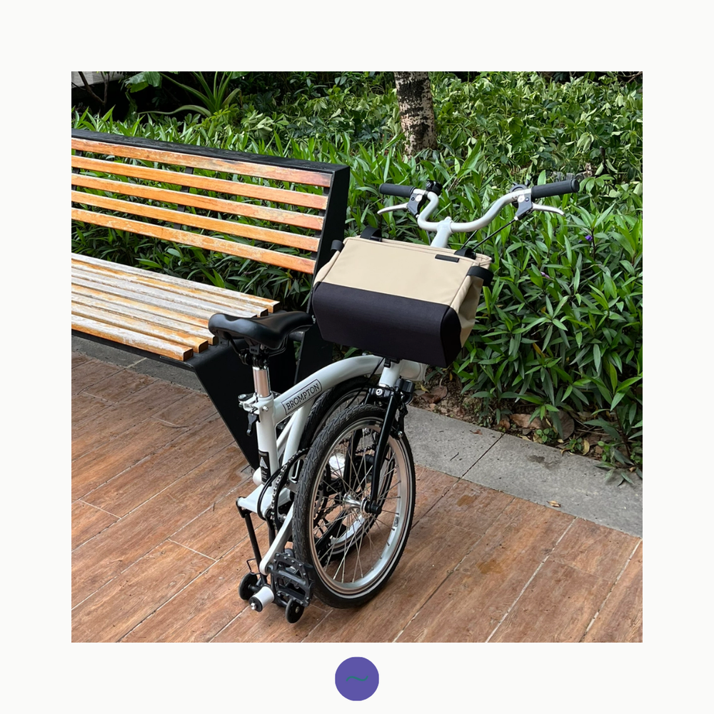 Original Front Bag Carrier for Brompton Bikes - Sandy - Designed by ecoReleaf -