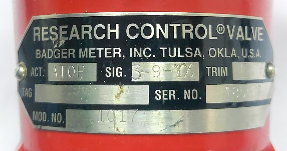 Badger Meter Research Control Valve With Badger Meter BLRA4