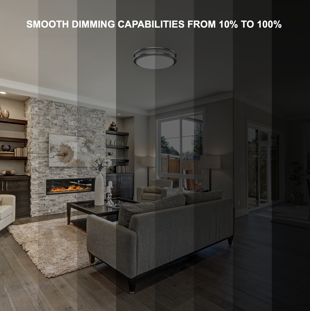 LED Ceiling Light | ALL-IN-ONE Adjustable Light Color | Dimmable | 10"/12"/14"