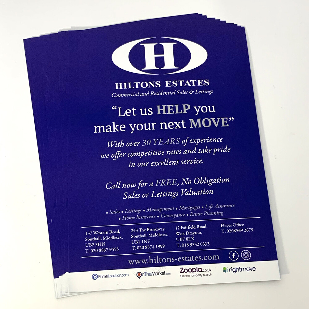 A5 Flyers Leaflets Printed Full Colour Flyer Leaflet Printing 150 gsm silk
