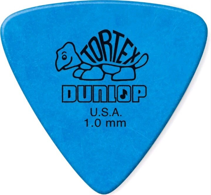 Dunlop Tortex® Triangle Guitar Pick 1.0mm 3 Pack, Blue