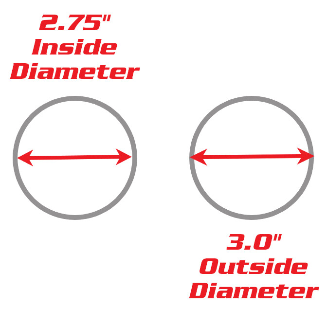 2.75" ID to 3" OD 12" Long Universal Exhaust Pipe Adapter Coupler Aluminized