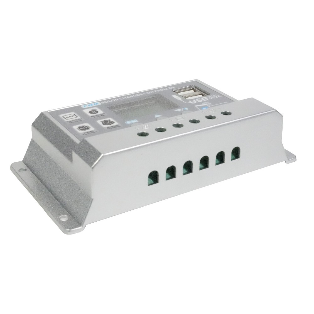 30A Solar Charge Controller PWM 12V24V Battery Regulator LCD Display APP 0Vstart