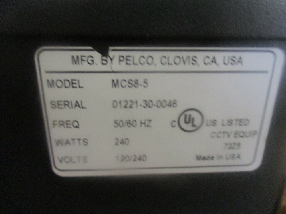 Pelco Model: MCS8-5 Master Power Supply <