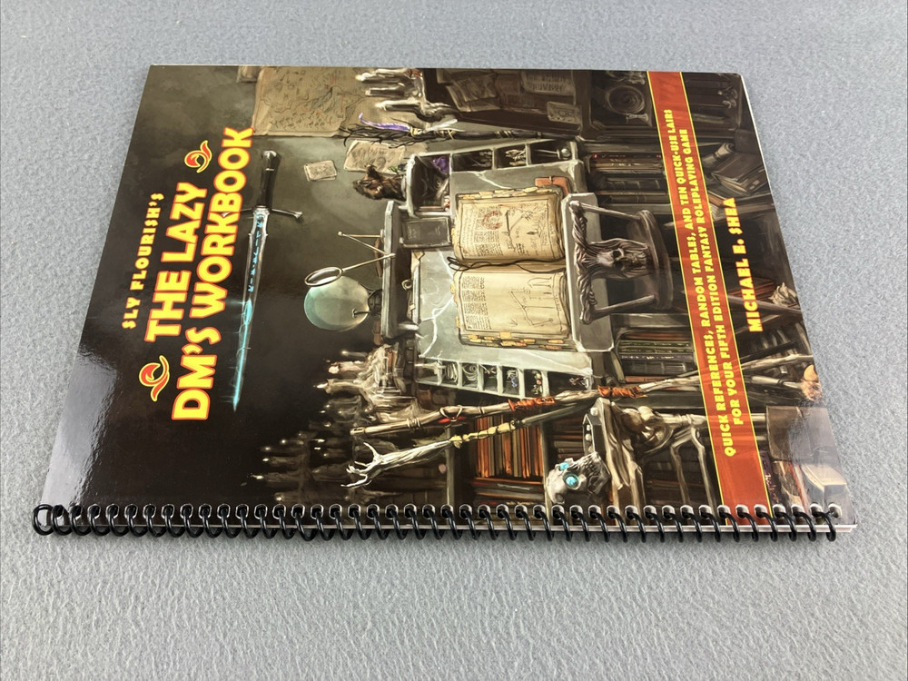 Mike Shea RPG Reference Lazy DM's Workbook Clean Illustrated Spiral Binding