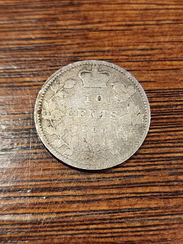 1900 Canada 10 Cents Silver Coin