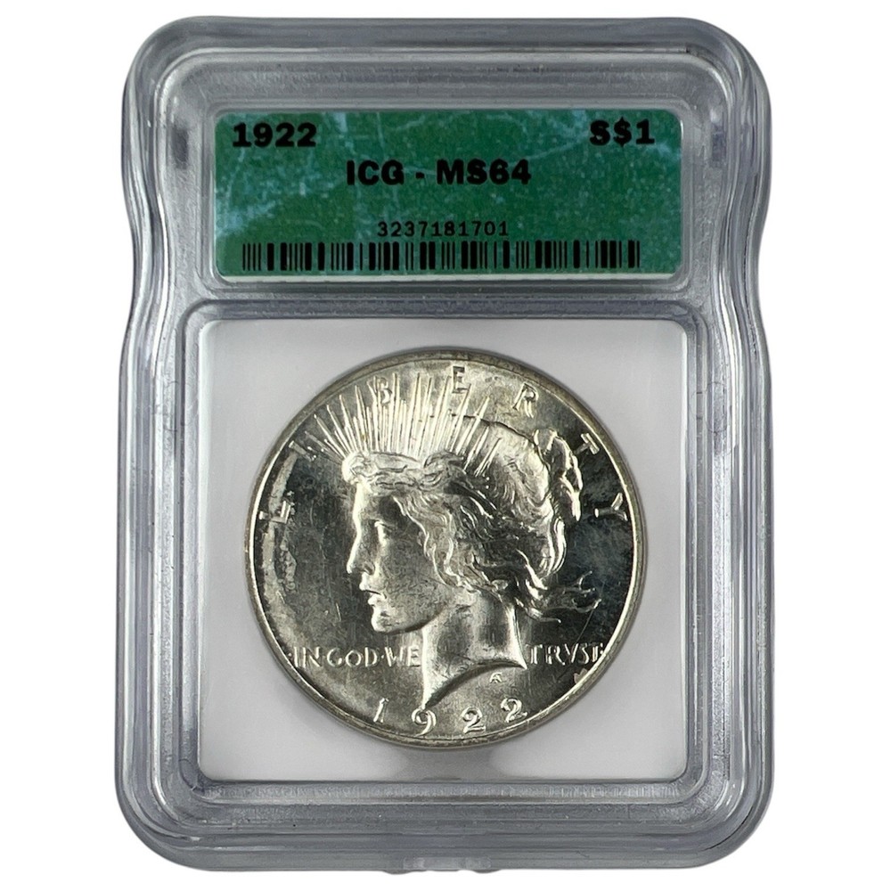 1922 Peace Silver Dollar MS64 ICG NA167