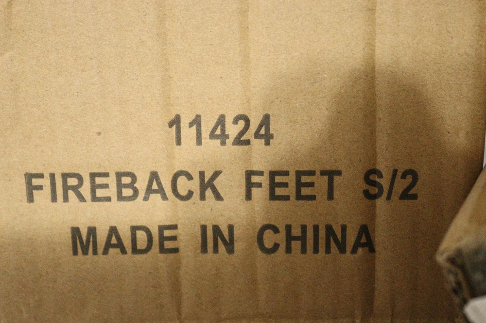 Durable Cast Iron Fireback Feet Set of 2