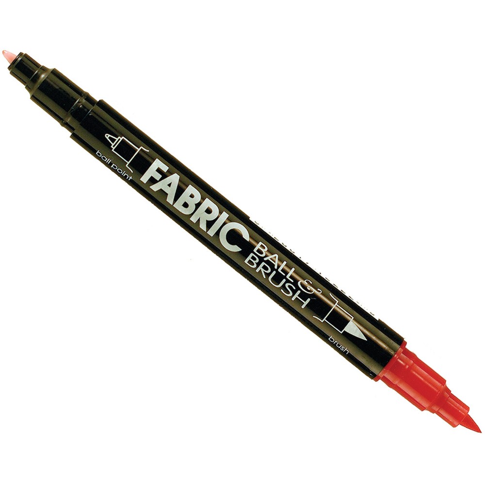 Ball & Brush Fabric Marker Red