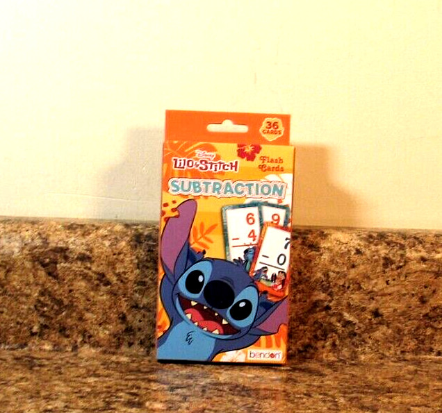 Disney Lilo & Stitch Math Subtraction Flash Learning Cards NEW