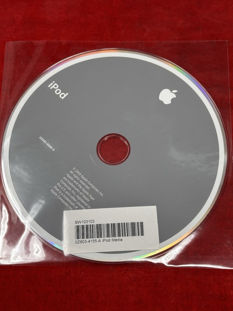 2003 APPLE iPod iTunes Installation Software CD Disc Software AND Manuals