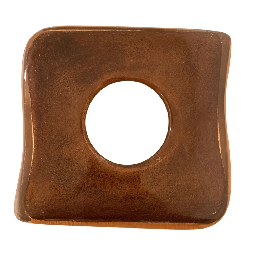 Croscill Gold-Flecked Amber Colored Square Tissue Holder