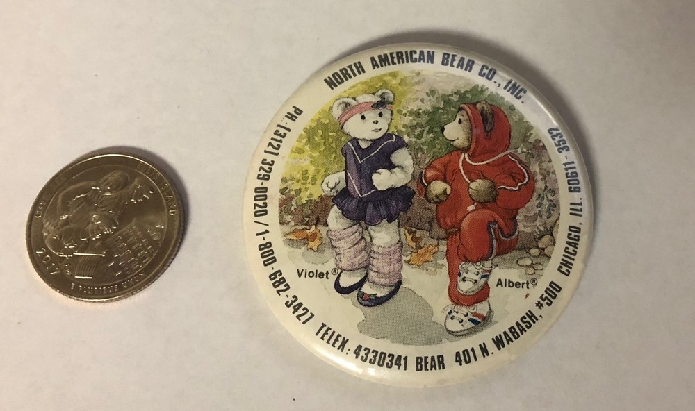 North American Bear Co - Violet & Albert Button Pin