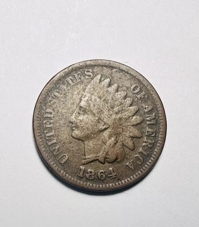 1864-L Indian Cent #444