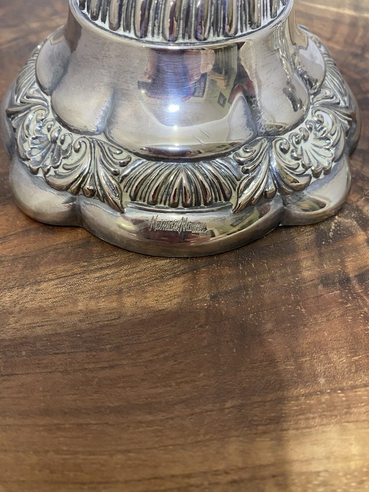 Baroque Silverplate Candlesticks Made in Italy for Neiman Marcus