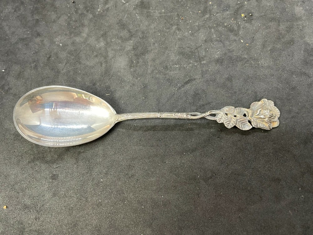 Hildesheimer Rose Pattern Spoon Christoph Widmann Rose Stem Handle Silverplate