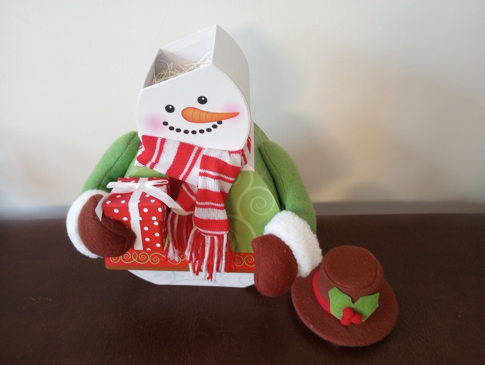 Vintage Harry & David Decorative Stackable 3 Tier Snowman Christmas Gift Box