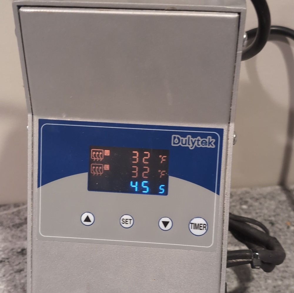 Dulytek Clamshell Manual Heat Transfer Press with Digital Display & Timer