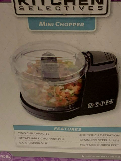 Kitchen Selectives Mini Chopper MC-6BL Black, 2 cups
