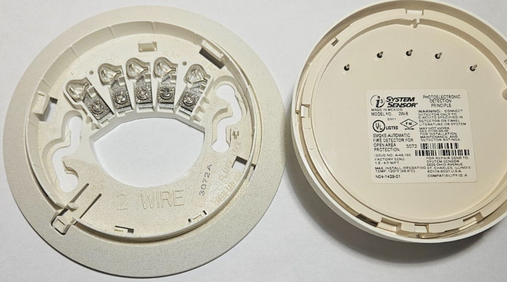 System Sensor 2W-B Smoke Detector Oversprayed