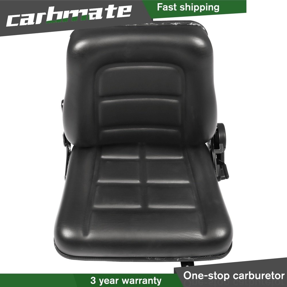 Universal Forklift Seat Black Fold Down Tractor Seat and Slide