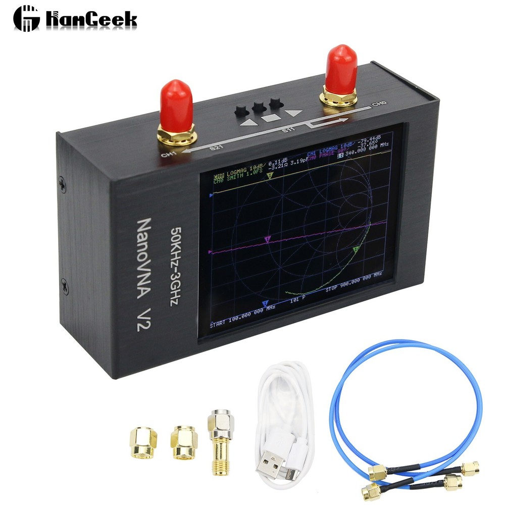 V2 50KHz-3GHz Vector Network Analyzer Antenna Analyzer For Shortwave HF VHF UHF