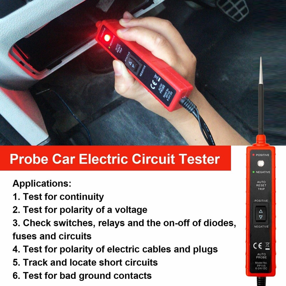 Car Vehicle Digital Power Probe Circuit Electrical Tester Test Device System US