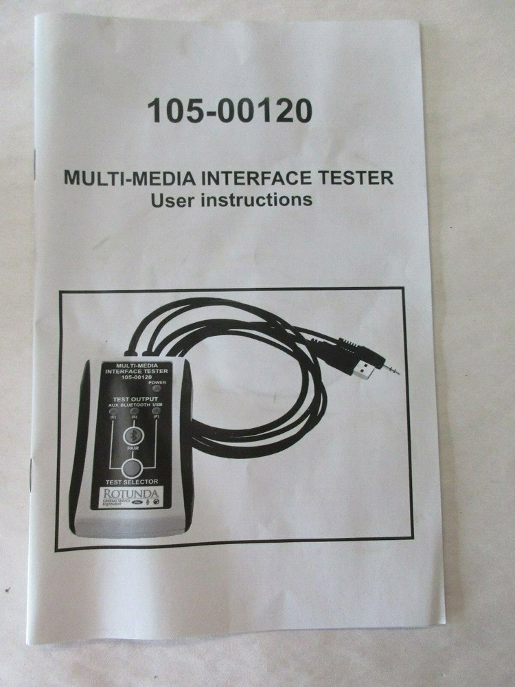 FORD ROTUNDA OTC TOOL 105-00120 MULTI-MEDIA INTERFACE TESTER