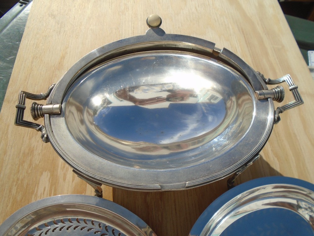 Breakfast Warmer Hallmarked Rolltop England Silverplate