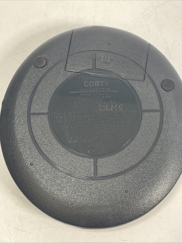 Coby Portable Compact CD-109 -BLK Player Tested Working