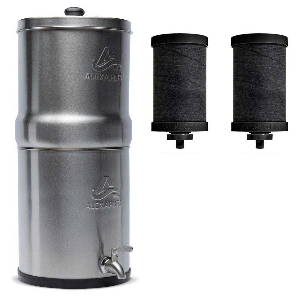 Genuine Alexapure PRO 2387 Replacement Water Filter x2 Filter Pack Black