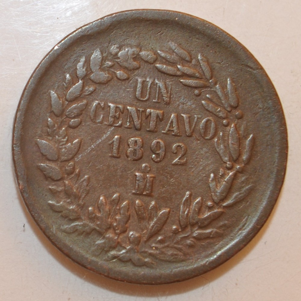 1892 MO Mexico 1 Centavo