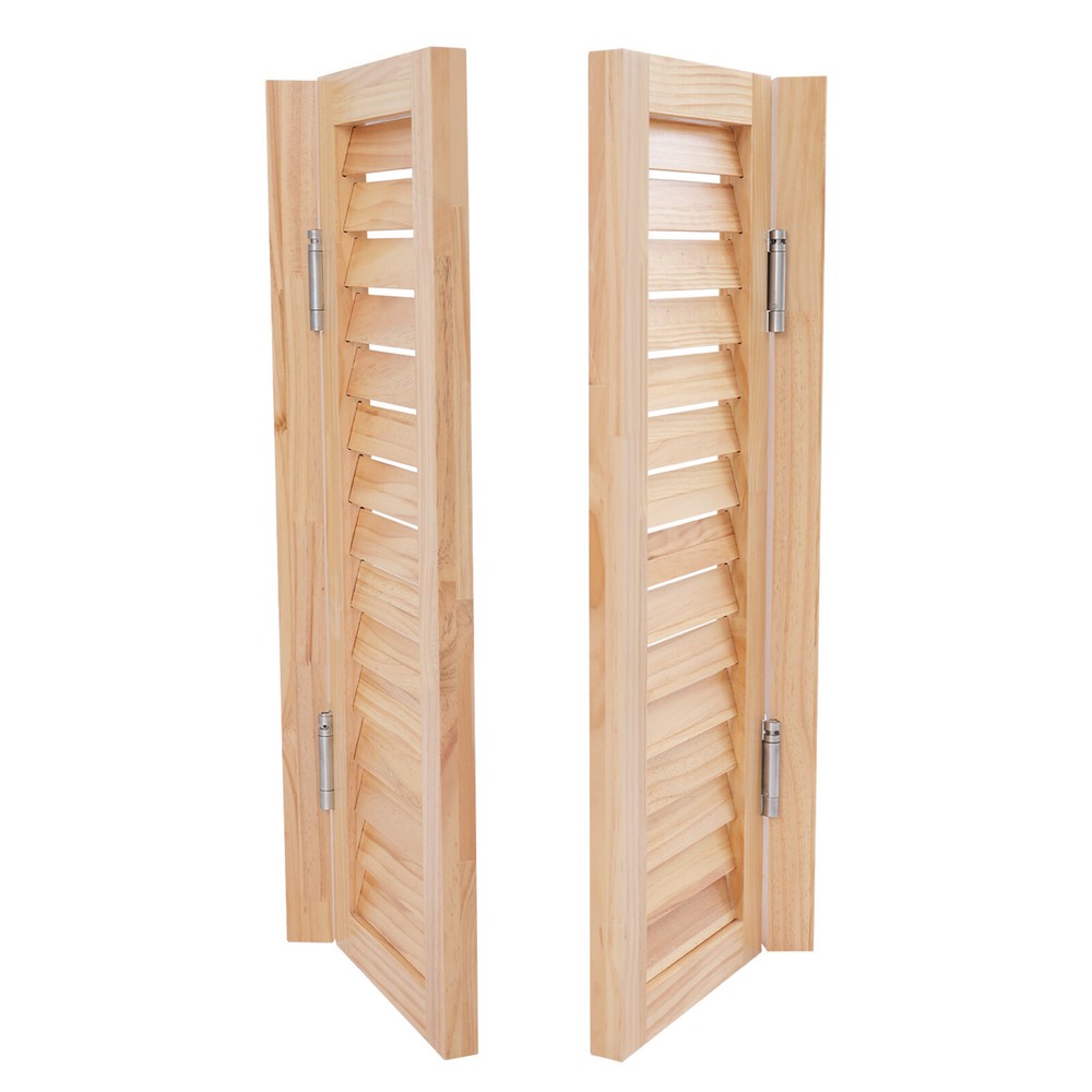 2pcs Wood Color Partition Doors, Wall Mounted Solid Wood Partition Doors