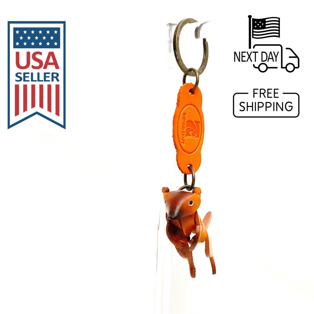 Meerkat Handmade Leather Keyring