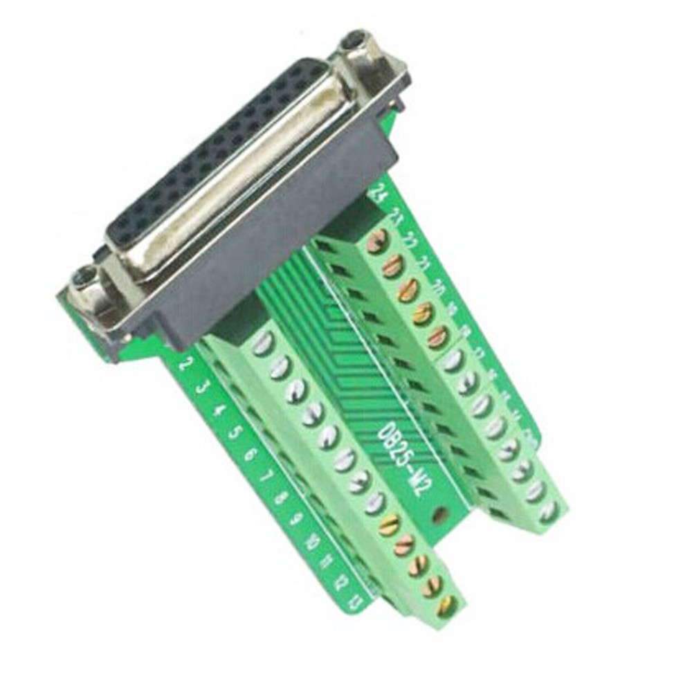 DB25 Female 25Pin Plug Breakout PCB Board Terminals D-SUB Connector