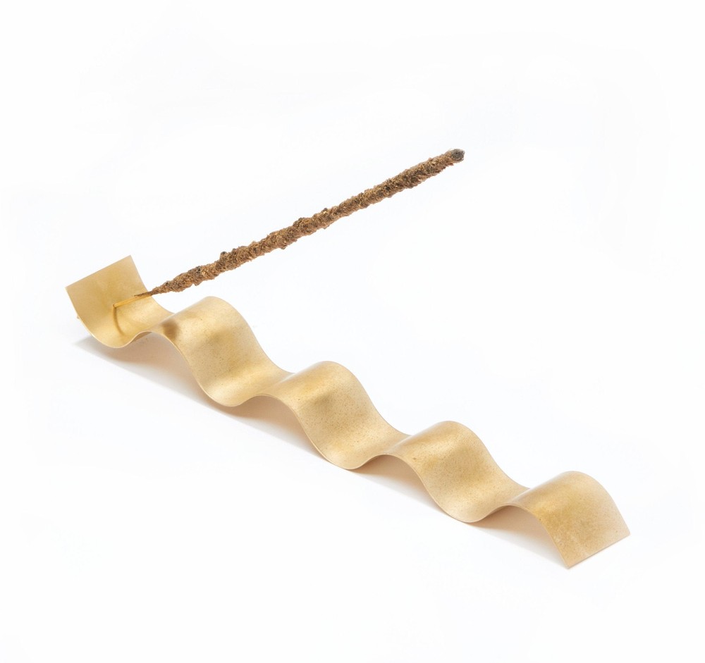 Wavy Brass Incense Burner by New Moon Beginnings