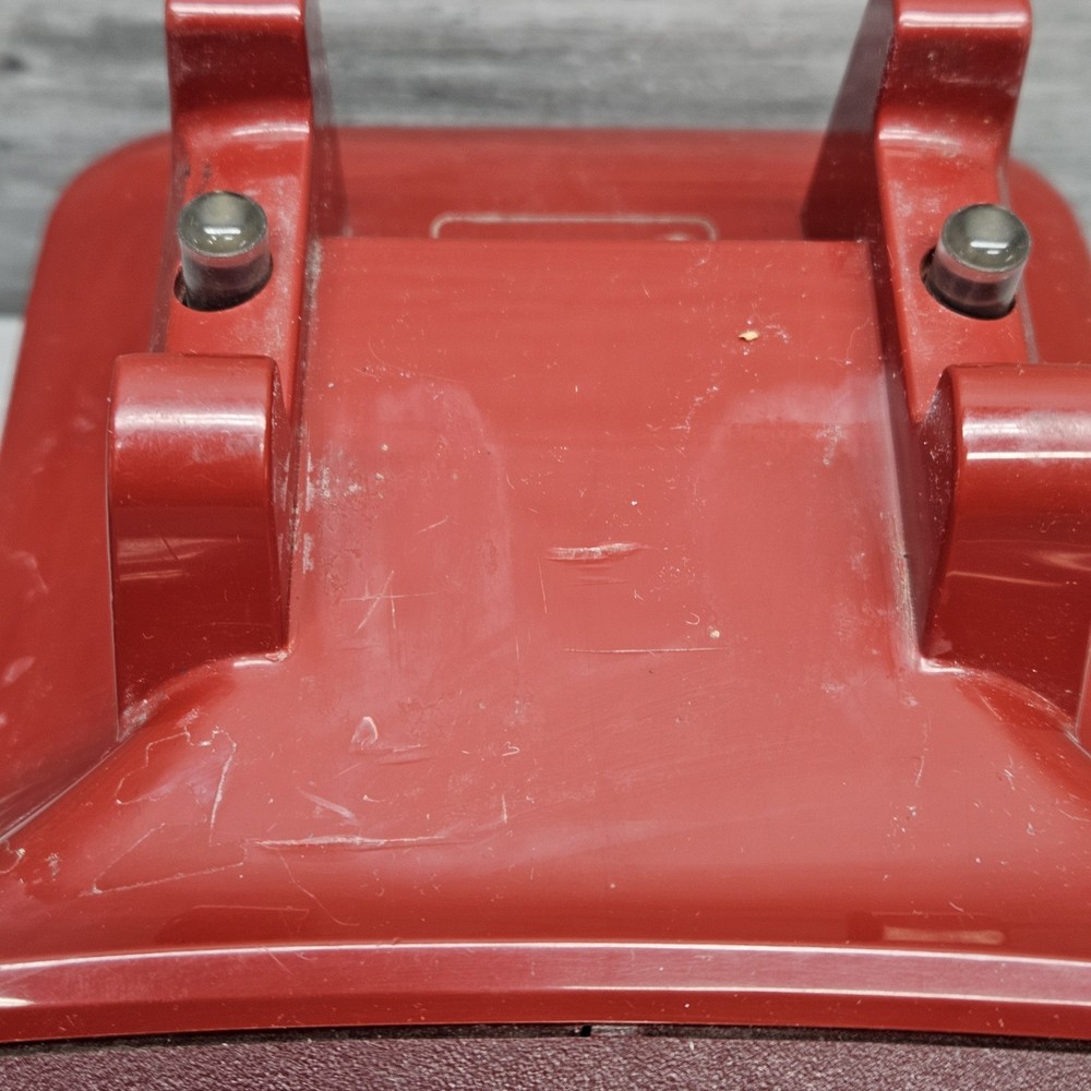 Western Electric Red Desk Table Top Touch Tone Dial Push Button Phone UNTESTED