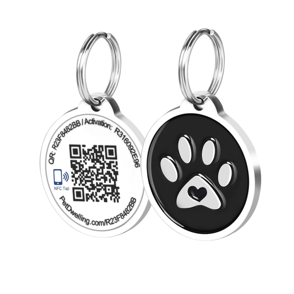 Premium NFC & QR Code Smart Dog ID Tag - Easy Scanning, Instant Profile Acces...