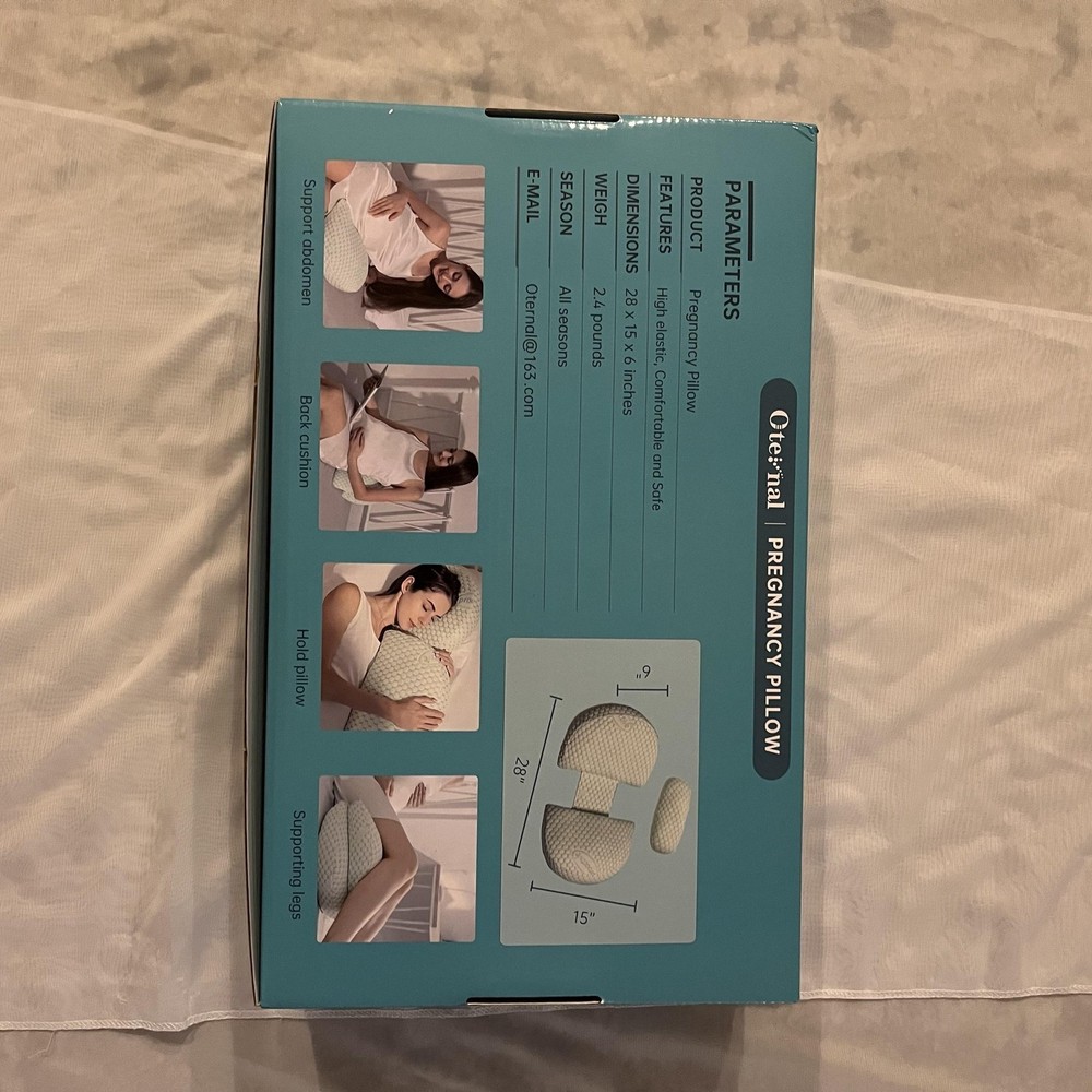 Oternal Pregnancy Pillow Double Wedge Maternity Adjustable Belly Back Support