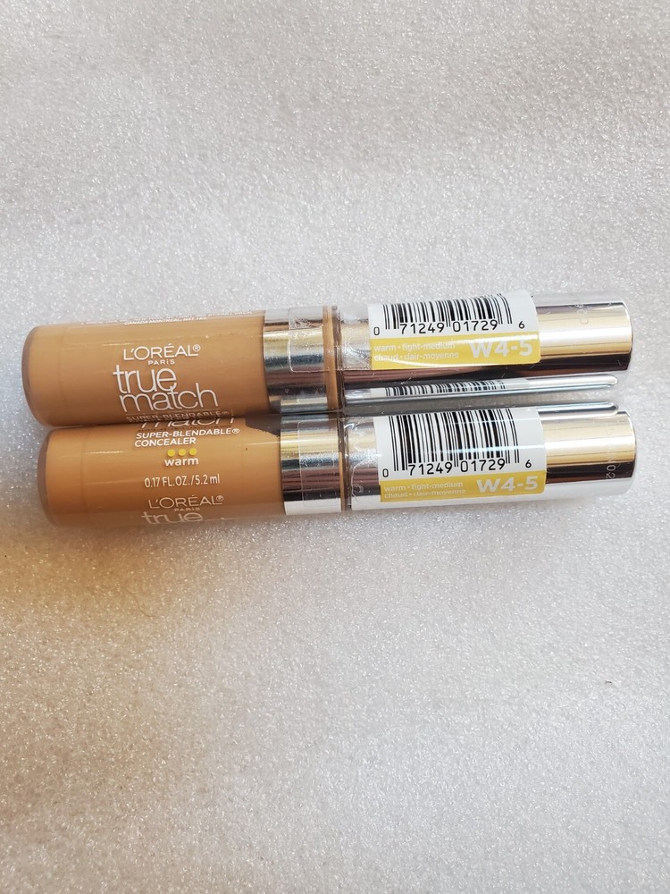 L'Oreal Paris True Match Super-Blendable Concealer W4-5 (0.17Oz) 2 Pack