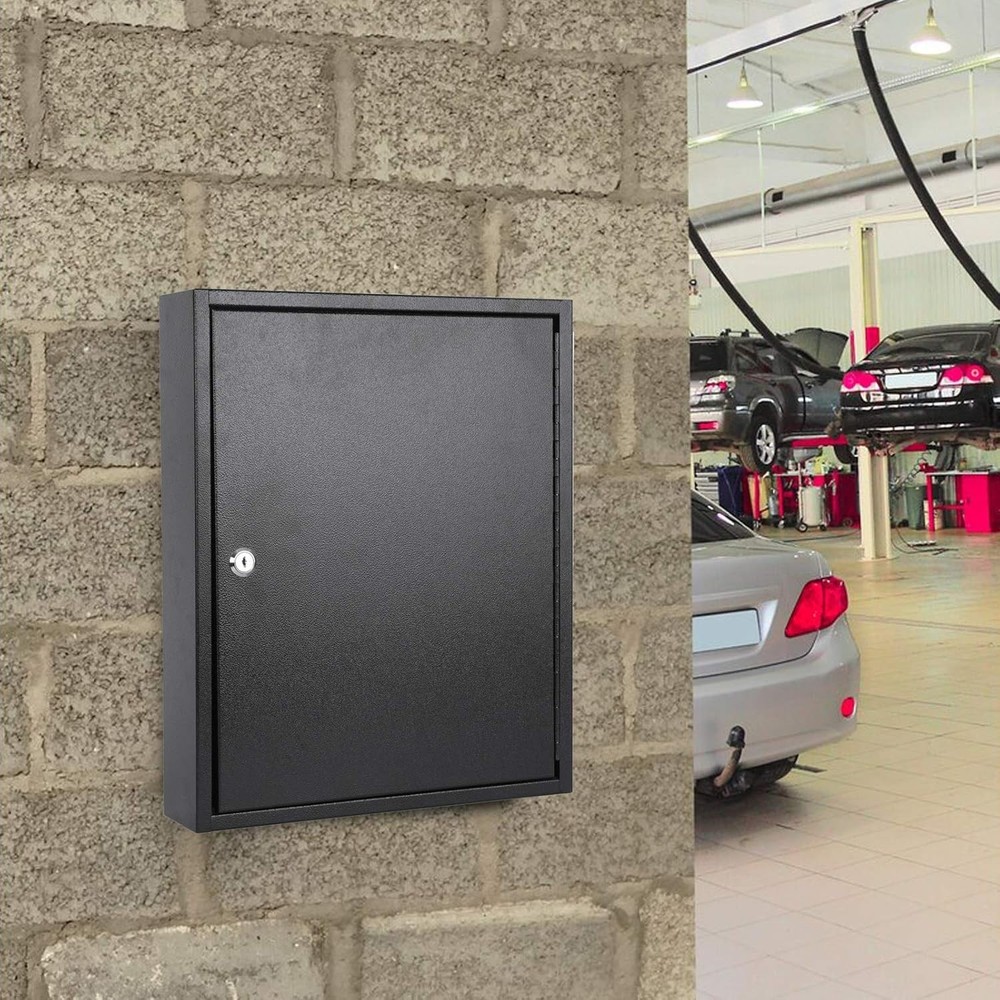 Secure Key Storage Box with 100 Key Rings