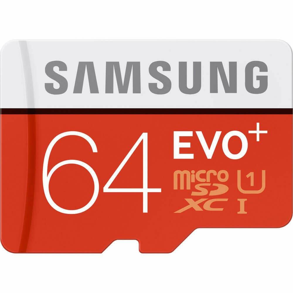 64GB EVO Plus MicroSD Memory Cards XC1 Samsung