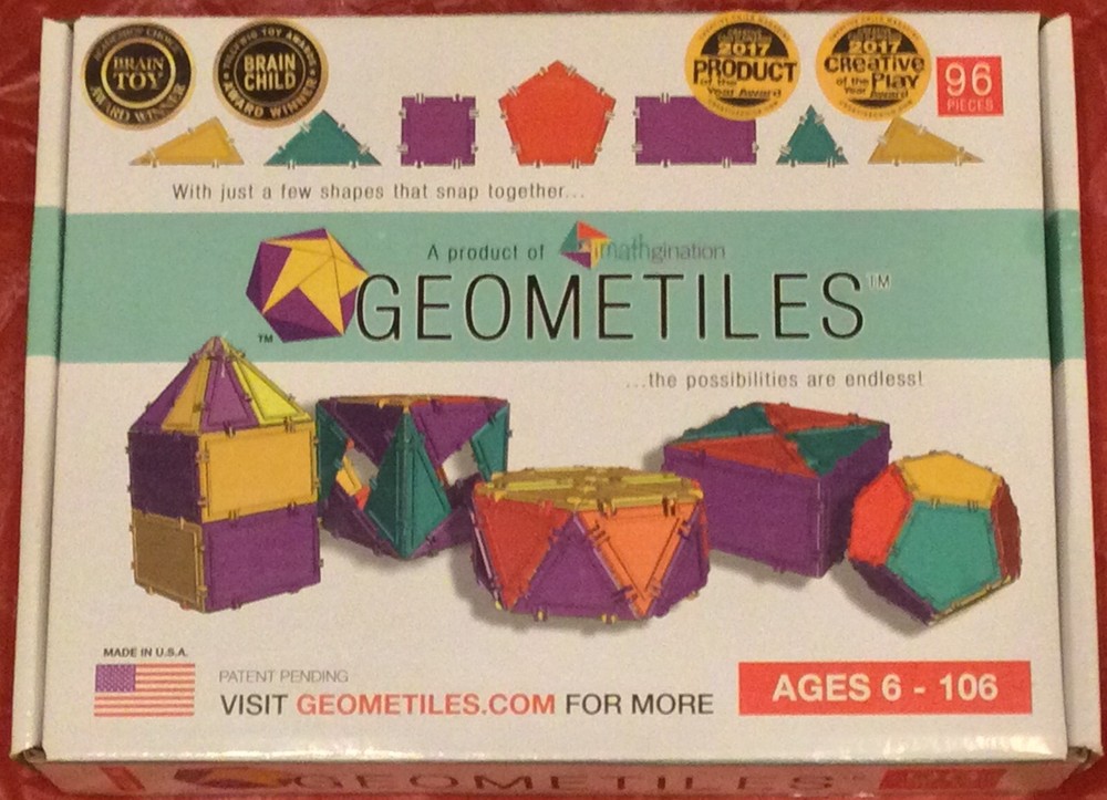 Geometiles 3D Building Set for Learning Math, Includes Many Online Activities...