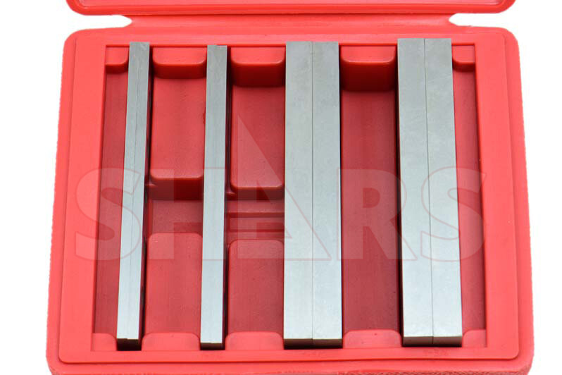 3/16" & 1/2" 8PCS PRECISION 4 MATCHED PAIRS STEEL GROUND PARALLEL SET CASE #[