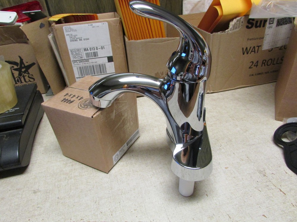 RV Single Lever Chrome Faucet Bathroom Sink Kitchen Bristol Utopia 4" valves